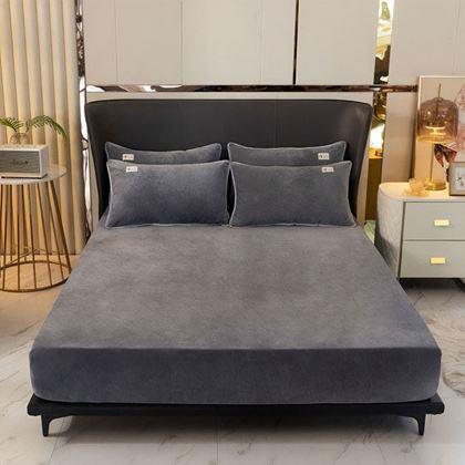 Kép valamiből Mikroplüss lepedő 90 x 200 cm  - sötétszürke