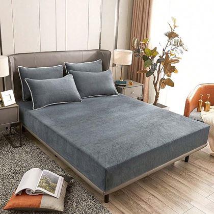 Kép valamiből Mikroplüss lepedő 90 x 200 cm  - sötétszürke