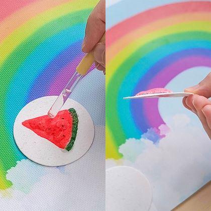 Kép valamiből 3D festés habpapírra, 10 db