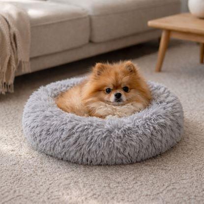 Kép Szőrös macskaágy, 40 cm átmérő