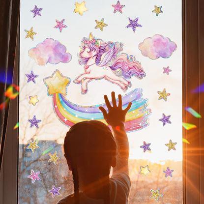 Kép Gyermekképes ablakmatrica - egyszarvú