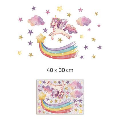 Kép valamiből Gyermekképes ablakmatrica - egyszarvú