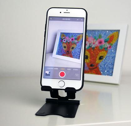 Kép valamiből Fém mobiltelefon tartó - fekete