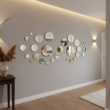 Kép valamiből Fal/tükör matricák - karikák 32 db