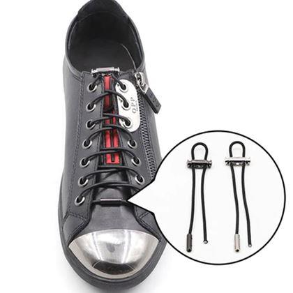 Kép valamiből Gyorskioldó cipőfűző  -  fekete