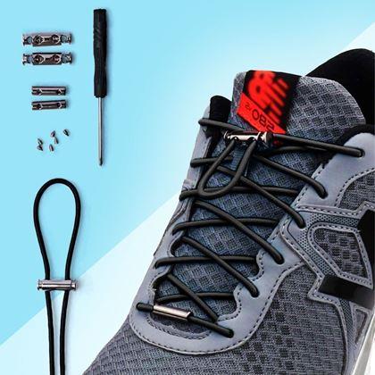 Kép valamiből Gyorskioldó cipőfűző  -  fekete