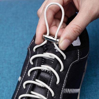 Kép valamiből Gyorskioldó cipőfűző  -  fekete