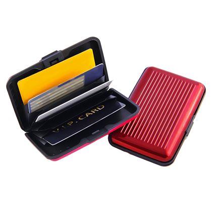 Kép valamiből Praktikus igazolvány- és fém kártyatartó - piros