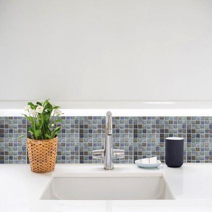 Kép valamiből Öntapadós burkolólapok 6 db  -  kék