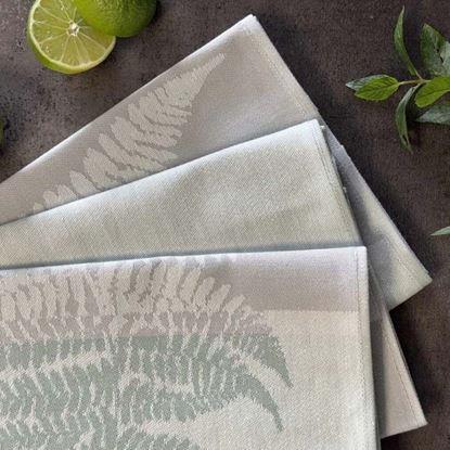 Kép 3 db-os pamut konyharuha szett 50x70 cm - páfrány