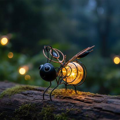 Kép Kerti dekoráció napelemes méhecske