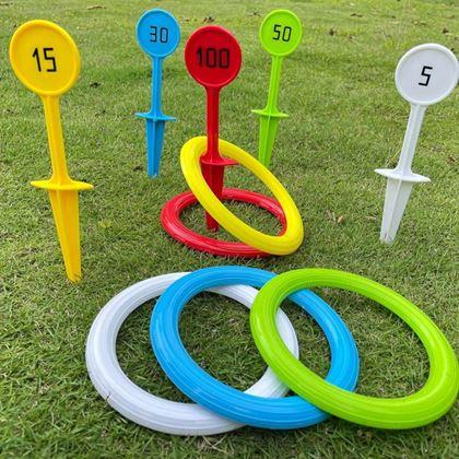 Kép valamiből Gyűrűdobó játék földbe szúrható karókkal