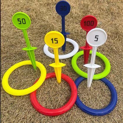 Kép valamiből Gyűrűdobó játék földbe szúrható karókkal