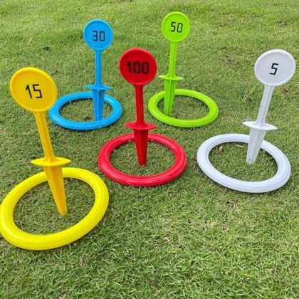 Kép valamiből Gyűrűdobó játék földbe szúrható karókkal