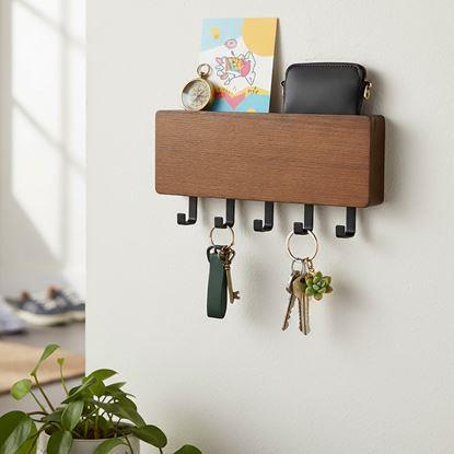 Kép Fa kulcstartó rekesszel