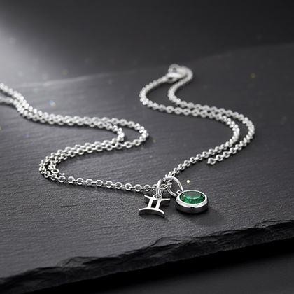 Kép valamiből Zodiákus jegyes medálos nyaklánc - Ikrek