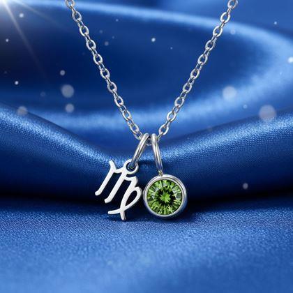 Kép valamiből Zodiákus jegyes medálos nyaklánc - Szűz