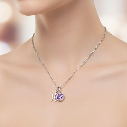 Kép valamiből Zodiákus jegyes medálos nyaklánc - Halak