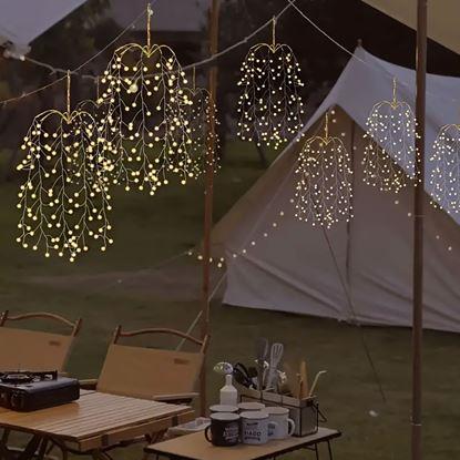 Kép LED függő fényfüzér fűzfaágakkal és USB táplálással