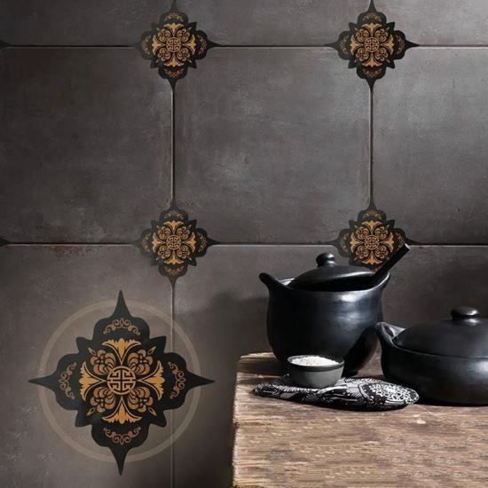 Kép valamiből Matricák csempékhez - 36 db - fekete-barna