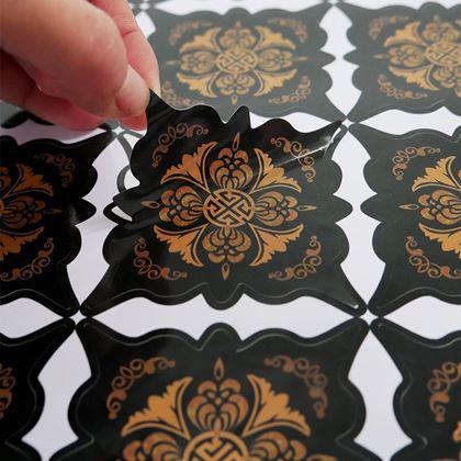 Kép valamiből Matricák csempékhez - 36 db - fekete-barna