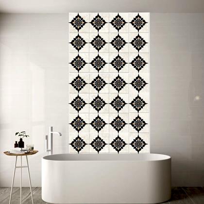 Kép valamiből Matricák csempékhez - 20 db - fekete-sárga