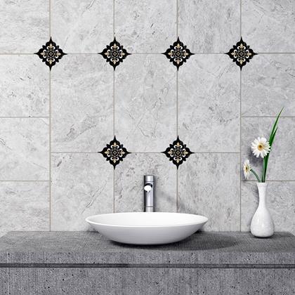 Kép valamiből Matricák csempékhez - 20 db - fekete-sárga