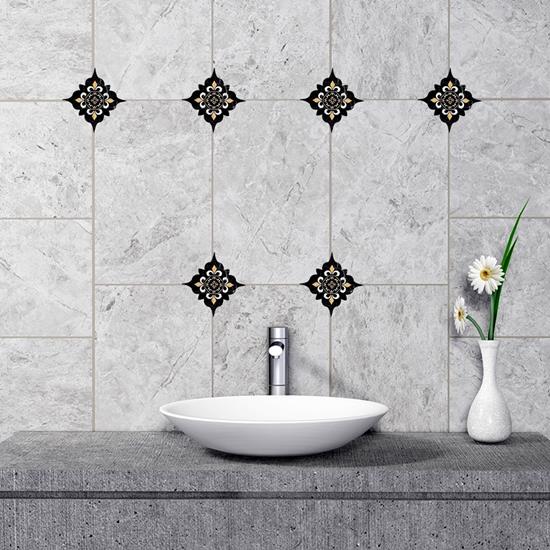 Kép valamiből Matricák csempékhez - 20 db - fekete-sárga