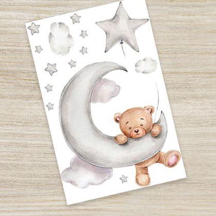 Kép valamiből Fali matricák macival - körömvirággal