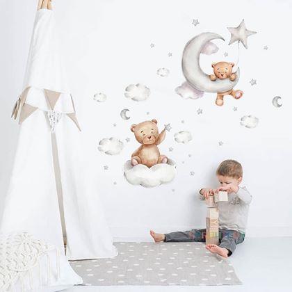 Kép valamiből Fali matricák macival - felhőcskén