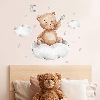 Kép valamiből Fali matricák macival - felhőcskén