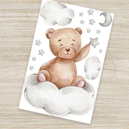 Kép valamiből Fali matricák macival - felhőcskén