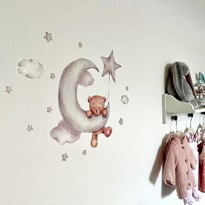 Kép valamiből Fali matricák macival - körömvirággal