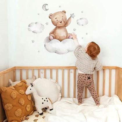 Kép valamiből Fali matricák macival - felhőcskén