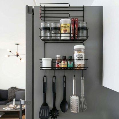 Kép Fekete hűtőszekrény fém szervező