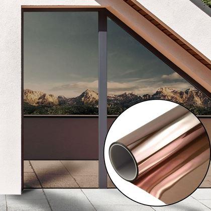 Kép valamiből Tükörfólia ablakra 200 cm  - bronz