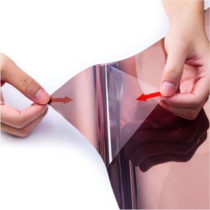 Kép valamiből Tükörfólia ablakra 200 cm  - bronz