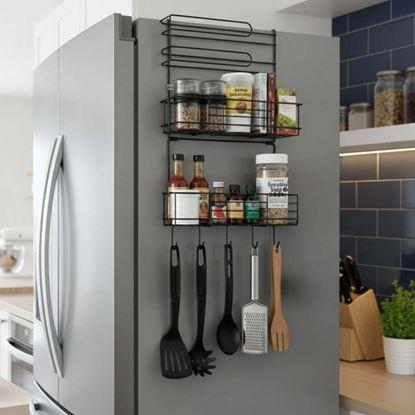 Kép Fekete hűtőszekrény fém szervező