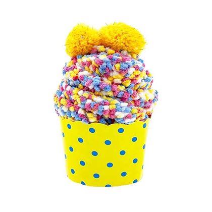 Kép valamiből Zokni ajándékcsomagolásban  -  sárga muffin
