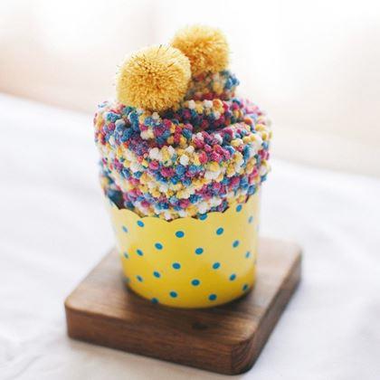 Kép valamiből Zokni ajándékcsomagolásban  -  sárga muffin