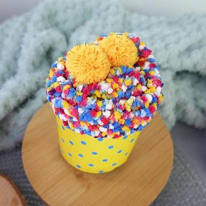 Kép valamiből Zokni ajándékcsomagolásban  -  sárga muffin