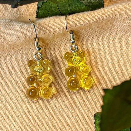 Kép valamiből Gumimaci fülbevaló  -  sárga