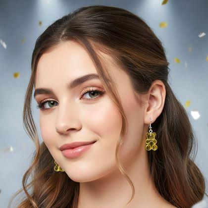 Kép valamiből Gumimaci fülbevaló  -  sárga