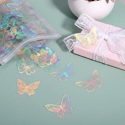 Kép valamiből Holografikus pillangó matricák 45 db