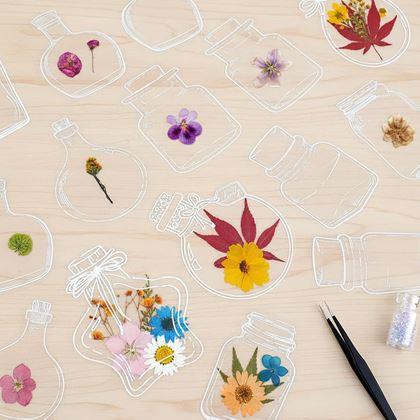Kép valamiből DIY herbárium - szárított virág matricák