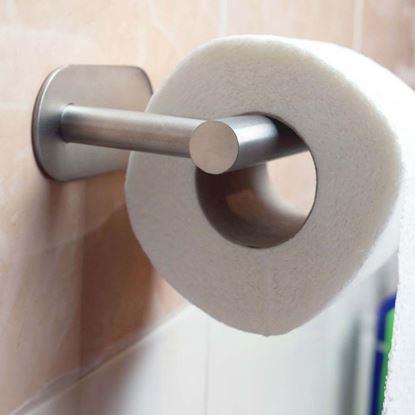 Kép Öntapadó rozsdamentes WC-papír tartó