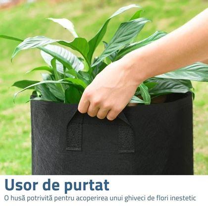 Kép valamiből Textil virágcserép - átmérője 30 cm