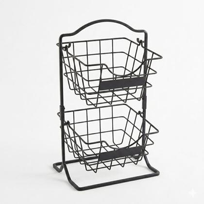 Kép valamiből Kétszintes fém kosár, 45 cm
