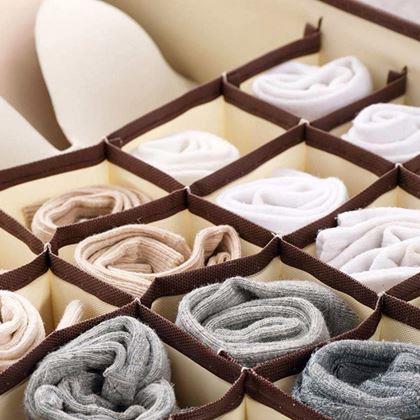 Kép valamiből Textil tároló doboz rekeszekkel - nagy