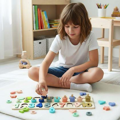 Kép valamiből Fa puzzle – számok, formák, számolás
